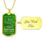 Irish Religious Gift Blessing Prayer Necklace Stainless Steel or 18k Gold Dog Tag 24" Chain-Express Your Love Gifts
