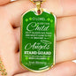 Irish Religious Gift Blessing Prayer Necklace Stainless Steel or 18k Gold Dog Tag 24" Chain-Express Your Love Gifts