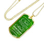 Irish Religious Gift Blessing Prayer Necklace Stainless Steel or 18k Gold Dog Tag 24" Chain-Express Your Love Gifts