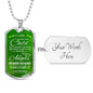 Irish Religious Gift Blessing Prayer Necklace Stainless Steel or 18k Gold Dog Tag 24" Chain-Express Your Love Gifts
