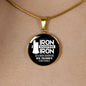Iron Sharpens Iron Proverbs 27:17 Circle Pendant Stainless Steel or 18k Gold 18-22"-Express Your Love Gifts
