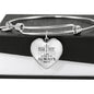Isaiah 41:10 Fear Not Stainless Steel or 18k Gold Heart Bangle Bracelet - Express Your Love Gifts