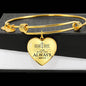 Isaiah 41:10 Fear Not Stainless Steel or 18k Gold Heart Bangle Bracelet - Express Your Love Gifts