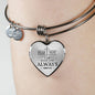 Isaiah 41:10 Fear Not Stainless Steel or 18k Gold Heart Bangle Bracelet - Express Your Love Gifts