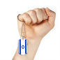 Israel Flag Necklace Israel Flag Stainless Steel or 18k Gold Dog Tag 24" - Express Your Love Gifts