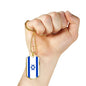 Israel Flag Necklace Israel Flag Stainless Steel or 18k Gold Dog Tag 24" - Express Your Love Gifts