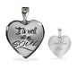 It Is Well With My Soul Necklace Stainless Steel or 18k Gold Heart Pendant 18-22" - Express Your Love Gifts