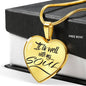 It Is Well With My Soul Necklace Stainless Steel or 18k Gold Heart Pendant 18-22" - Express Your Love Gifts