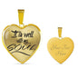 It Is Well With My Soul Necklace Stainless Steel or 18k Gold Heart Pendant 18-22" - Express Your Love Gifts