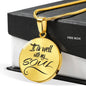 It Is Well With My Soul Plain Circle Necklace Stainless Steel or 18k Gold 18-22"-Express Your Love Gifts