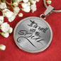 It Is Well With My Soul Plain Circle Necklace Stainless Steel or 18k Gold 18-22"-Express Your Love Gifts