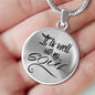 It Is Well With My Soul Plain Circle Necklace Stainless Steel or 18k Gold 18-22"-Express Your Love Gifts