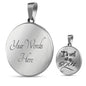 It Is Well With My Soul Plain Circle Necklace Stainless Steel or 18k Gold 18-22"-Express Your Love Gifts