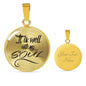 It Is Well With My Soul Plain Circle Necklace Stainless Steel or 18k Gold 18-22"-Express Your Love Gifts