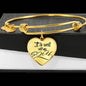 It Is Well With My Soul Stainless Steel or 18k Gold Heart Bangle Bracelet - Express Your Love Gifts