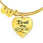 It Is Well With My Soul Stainless Steel or 18k Gold Heart Bangle Bracelet - Express Your Love Gifts