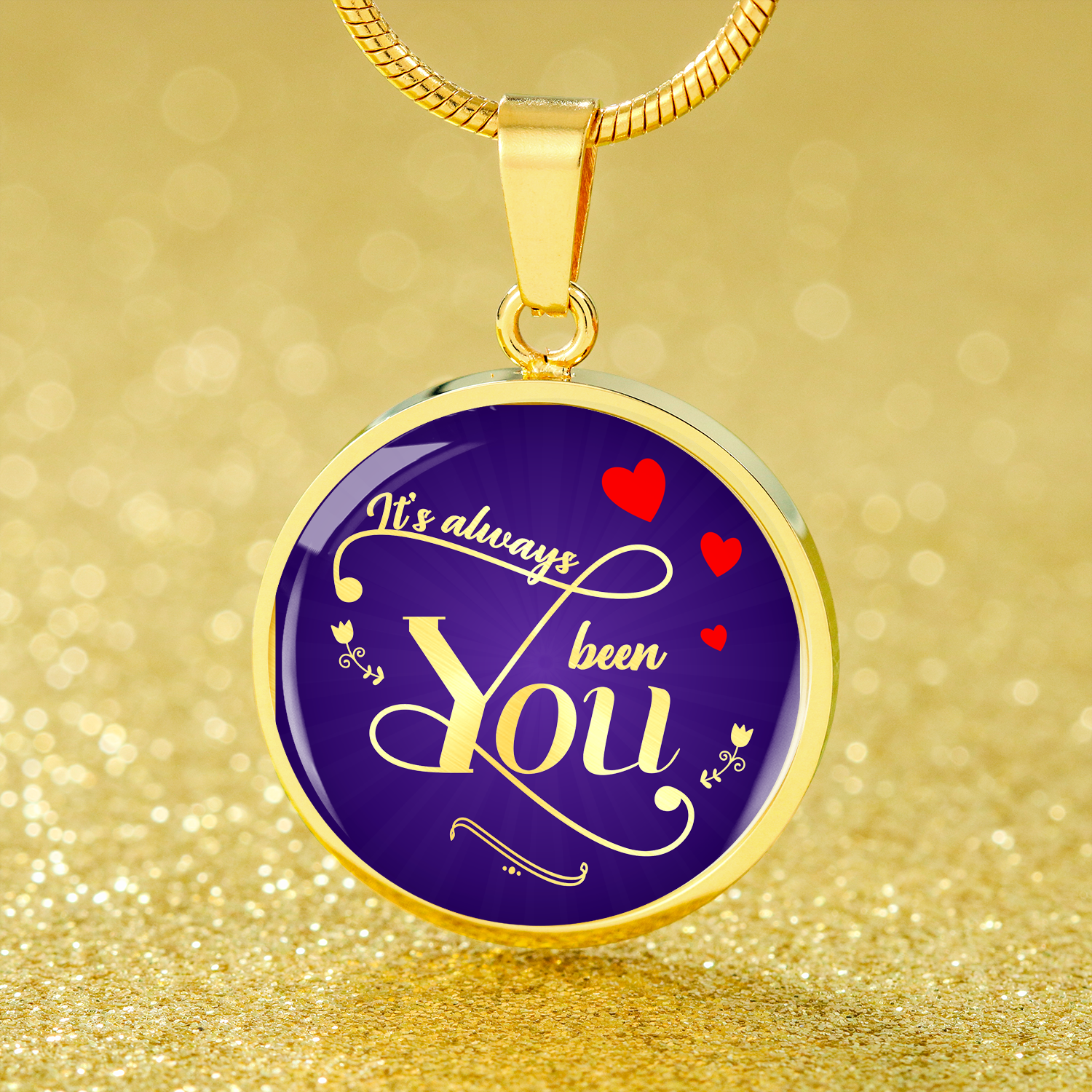 It'S Always Been You Circle Necklace 18k Gold 18-22" - Express Your Love Gifts