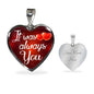 It Was Always You Necklace Stainless Steel or 18k Gold Heart Pendant 18-22" - Express Your Love Gifts