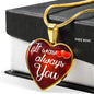 It Was Always You Necklace Stainless Steel or 18k Gold Heart Pendant 18-22" - Express Your Love Gifts