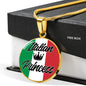Italian Princess Circle Pendant Necklace Stainless Steel or 18k Gold 18-22" - Express Your Love Gifts