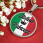 Italian Princess Circle Pendant Necklace Stainless Steel or 18k Gold 18-22" - Express Your Love Gifts