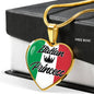 Italian Princess Necklace Stainless Steel or 18k Gold Heart Pendant 18-22'' - Express Your Love Gifts