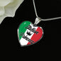 Italian Princess Necklace Stainless Steel or 18k Gold Heart Pendant 18-22'' - Express Your Love Gifts