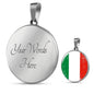 Italy Flag Necklace Italy Flag Stainless Steel or 18k Gold 18-22" - Express Your Love Gifts
