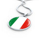 Italy Flag Necklace Italy Flag Stainless Steel or 18k Gold 18-22" - Express Your Love Gifts