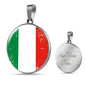Italy Flag Necklace Italy Flag Stainless Steel or 18k Gold 18-22" - Express Your Love Gifts
