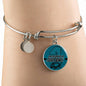 Jacksonville Fan Football Circle Necklace Stainless Steel or 18k Gold 18-22"-Express Your Love Gifts