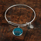 Jacksonville Fan Football Circle Necklace Stainless Steel or 18k Gold 18-22"-Express Your Love Gifts