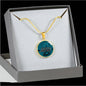 Jacksonville Fan Football Circle Necklace Stainless Steel or 18k Gold 18-22"-Express Your Love Gifts