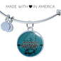 Jacksonville Fan Football Circle Necklace Stainless Steel or 18k Gold 18-22"-Express Your Love Gifts