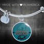 Jacksonville Fan Football Circle Necklace Stainless Steel or 18k Gold 18-22"-Express Your Love Gifts