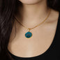 Jacksonville Fan Football Circle Necklace Stainless Steel or 18k Gold 18-22"-Express Your Love Gifts