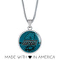 Jacksonville Fan Football Circle Necklace Stainless Steel or 18k Gold 18-22"-Express Your Love Gifts