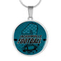Jacksonville Fan Football Circle Necklace Stainless Steel or 18k Gold 18-22"-Express Your Love Gifts