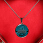 Jacksonville Fan Football Circle Necklace Stainless Steel or 18k Gold 18-22"-Express Your Love Gifts
