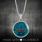 Jacksonville Fan Football Circle Necklace Stainless Steel or 18k Gold 18-22"-Express Your Love Gifts