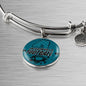 Jacksonville Fan Football Sports Gift Stainless Steel or 18k Gold Circle Bracelet Bangle - Express Your Love Gifts