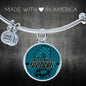 Jacksonville Fan Football Sports Gift Stainless Steel or 18k Gold Circle Bracelet Bangle - Express Your Love Gifts