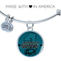 Jacksonville Fan Football Sports Gift Stainless Steel or 18k Gold Circle Bracelet Bangle - Express Your Love Gifts