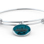 Jacksonville Fan Football Sports Gift Stainless Steel or 18k Gold Circle Bracelet Bangle - Express Your Love Gifts