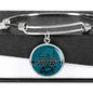 Jacksonville Fan Football Sports Gift Stainless Steel or 18k Gold Circle Bracelet Bangle - Express Your Love Gifts