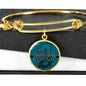 Jacksonville Fan Football Sports Gift Stainless Steel or 18k Gold Circle Bracelet Bangle - Express Your Love Gifts