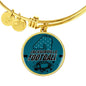 Jacksonville Fan Football Sports Gift Stainless Steel or 18k Gold Circle Bracelet Bangle - Express Your Love Gifts