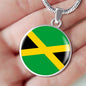 Jamaica Flag Necklace Jamaica Flag Stainless Steel or 18k Gold 18-22" - Express Your Love Gifts