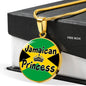 Jamaican Princess Circle Pendant Necklace Stainless Steel or 18k Gold 18-22" - Express Your Love Gifts