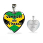 Jamaican Princess Necklace Stainless Steel or 18k Gold Heart Pendant 18-22'' - Express Your Love Gifts